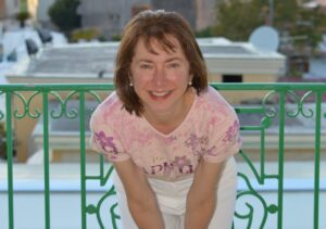 Rob's wife, Karen, smiling